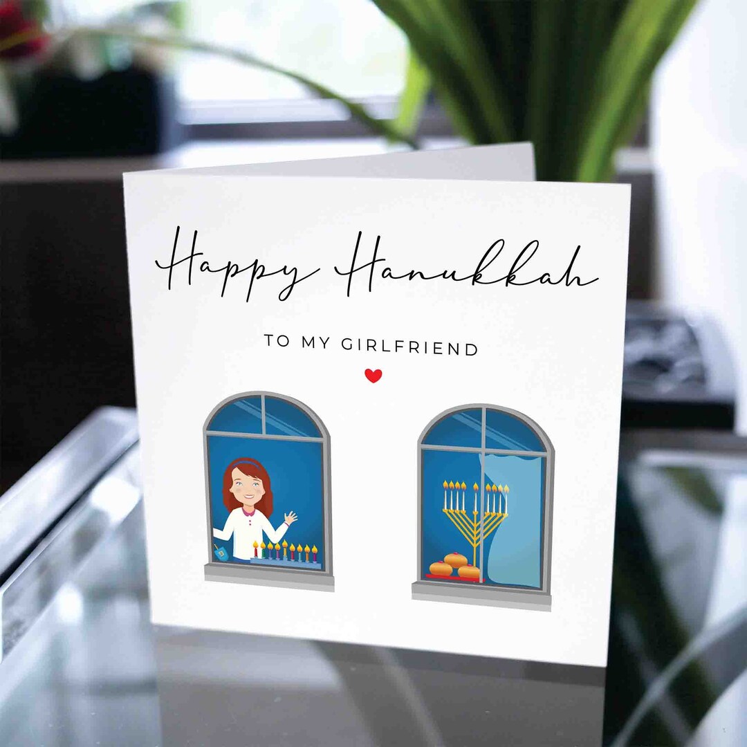 Happy Hanukkah to My Girlfriend, Hanukkah Card for Her, Hanukkah Card