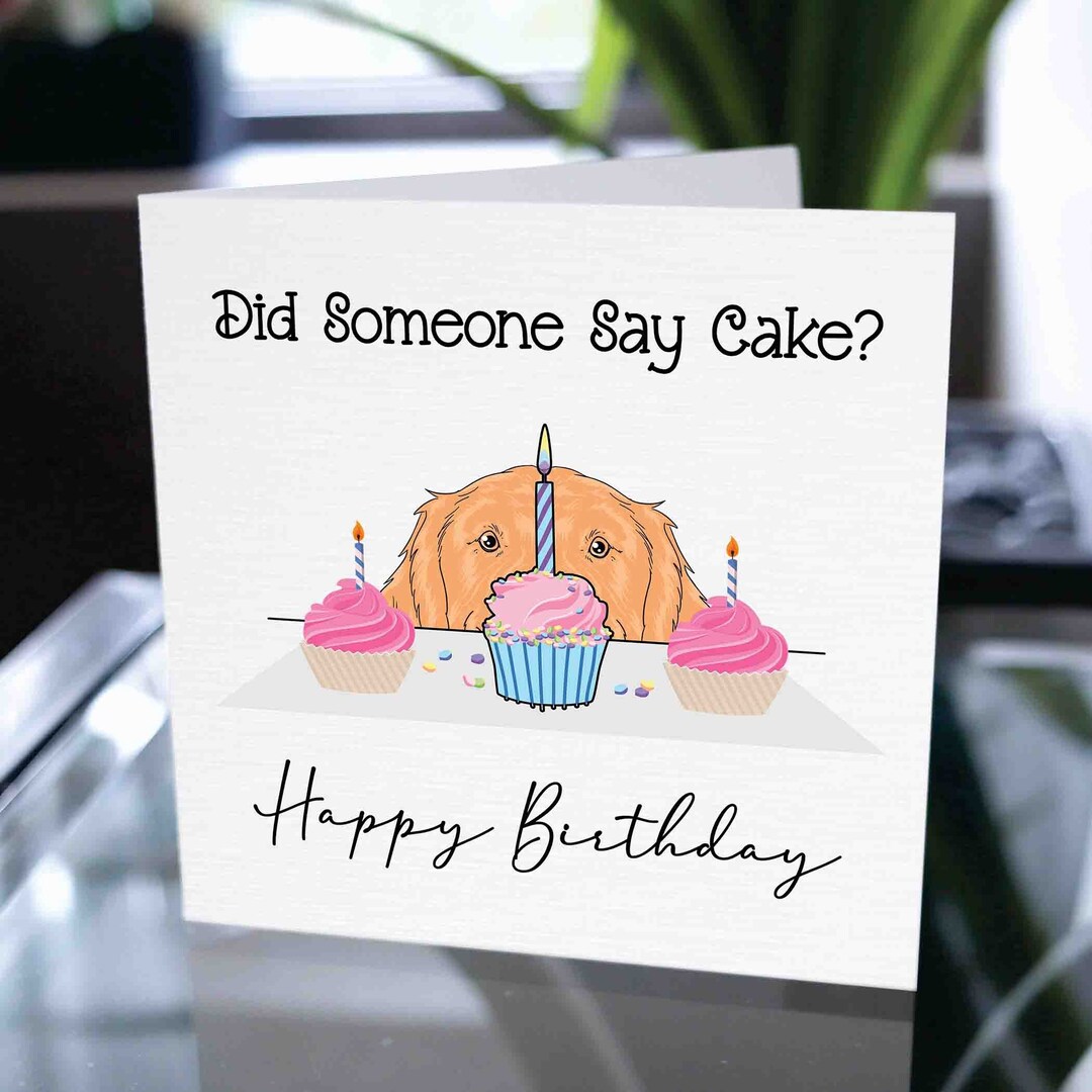 Birthday Card for Dog, Funny Pun Birthday Card, Cute Birthday Card, Dog ...