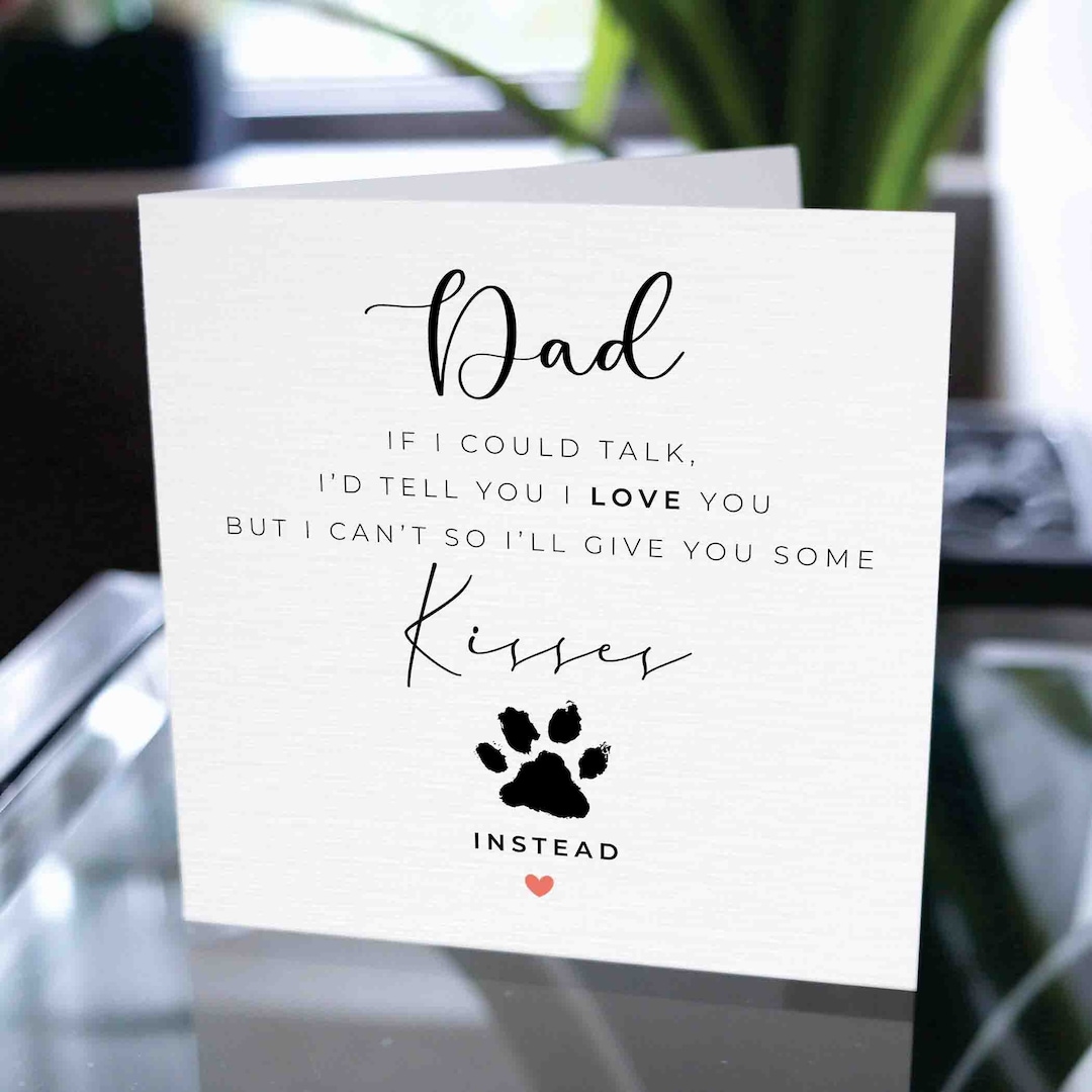 Happy Father's Day Pet Card, Birthday Pet Card for Dad, Father's Day ...