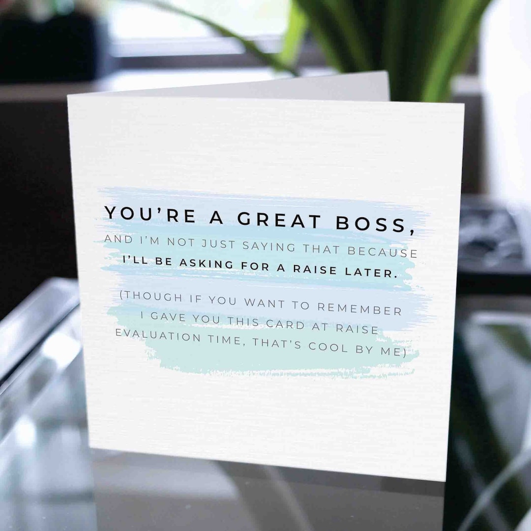 Boss Thank You Card Thank You Card for Boss Leader Etsy