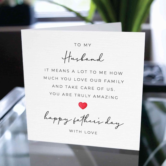 Happy Father's Day Card, Father's Day Card For Husband, Cute Father's Day Card For Husband, Card For Husband, Gift For Husband, For Husband
