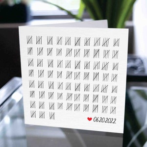 Tarjeta de primer aniversario personalizada, un año menos para siempre, regalo de 1er aniversario, tarjeta para novio, tarjeta para novia, 1er aniversario