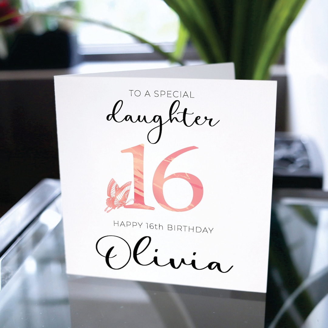Happy 16th Birthday Card to Daughter, 16th Birthday Card for Daughter ...