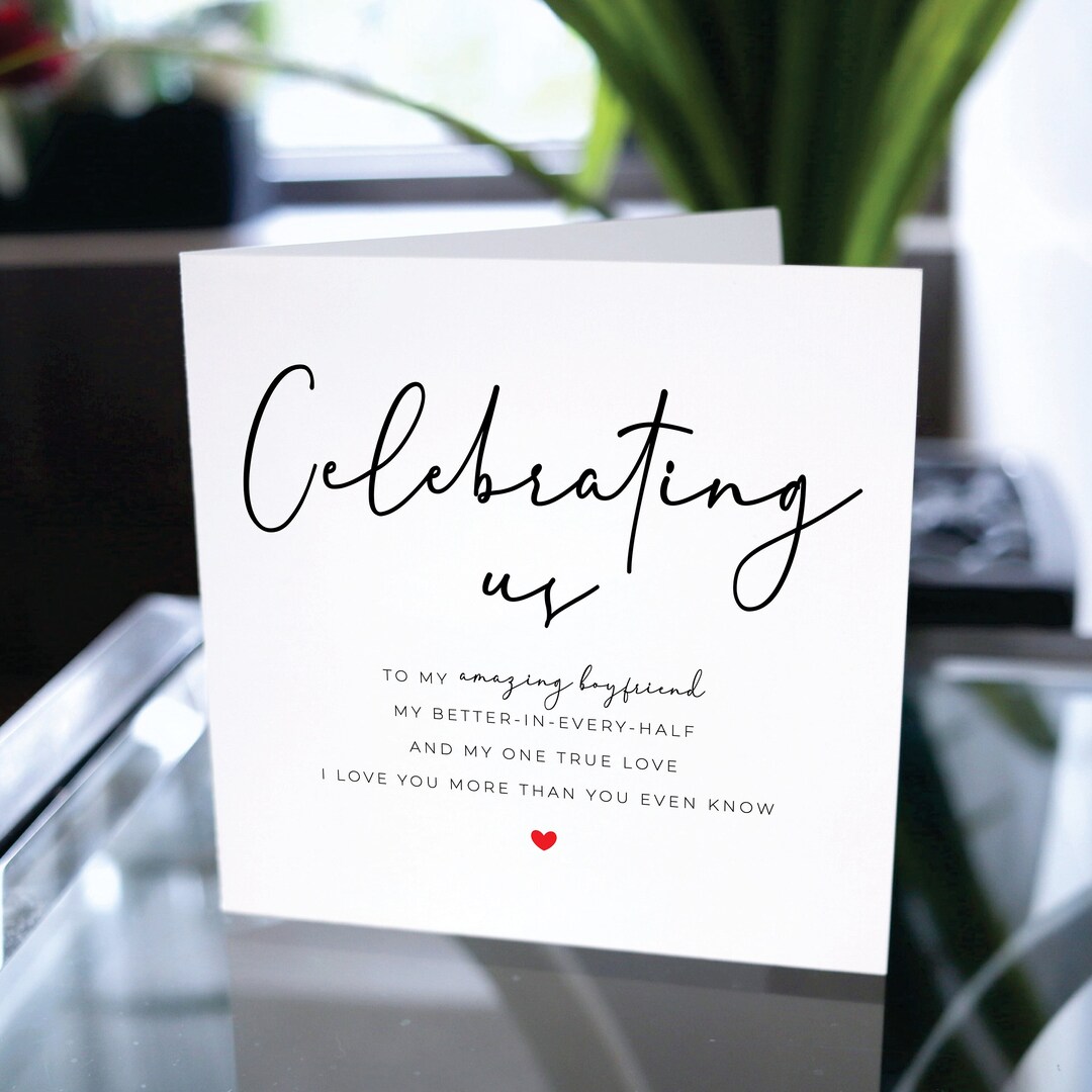 Anniversary Card for Boyfriend, Anniversary Gift for Boyfriend ...
