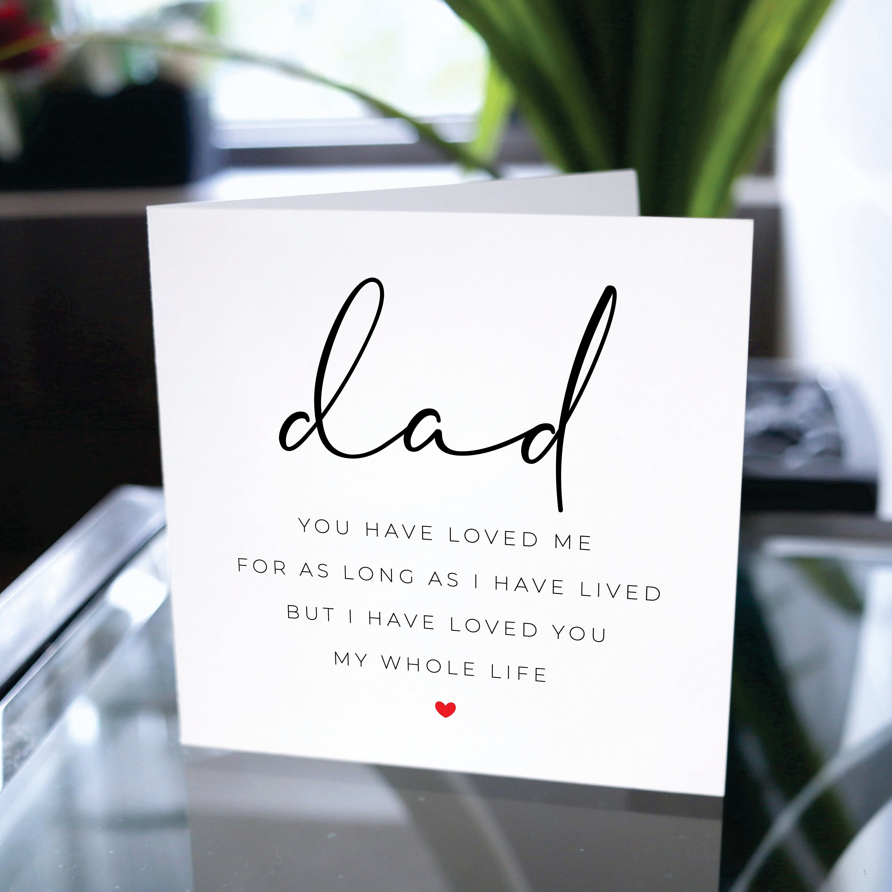 Fathers Gift Card, Birthday Card for Dad, Birthday Gift for Dad, I Love ...