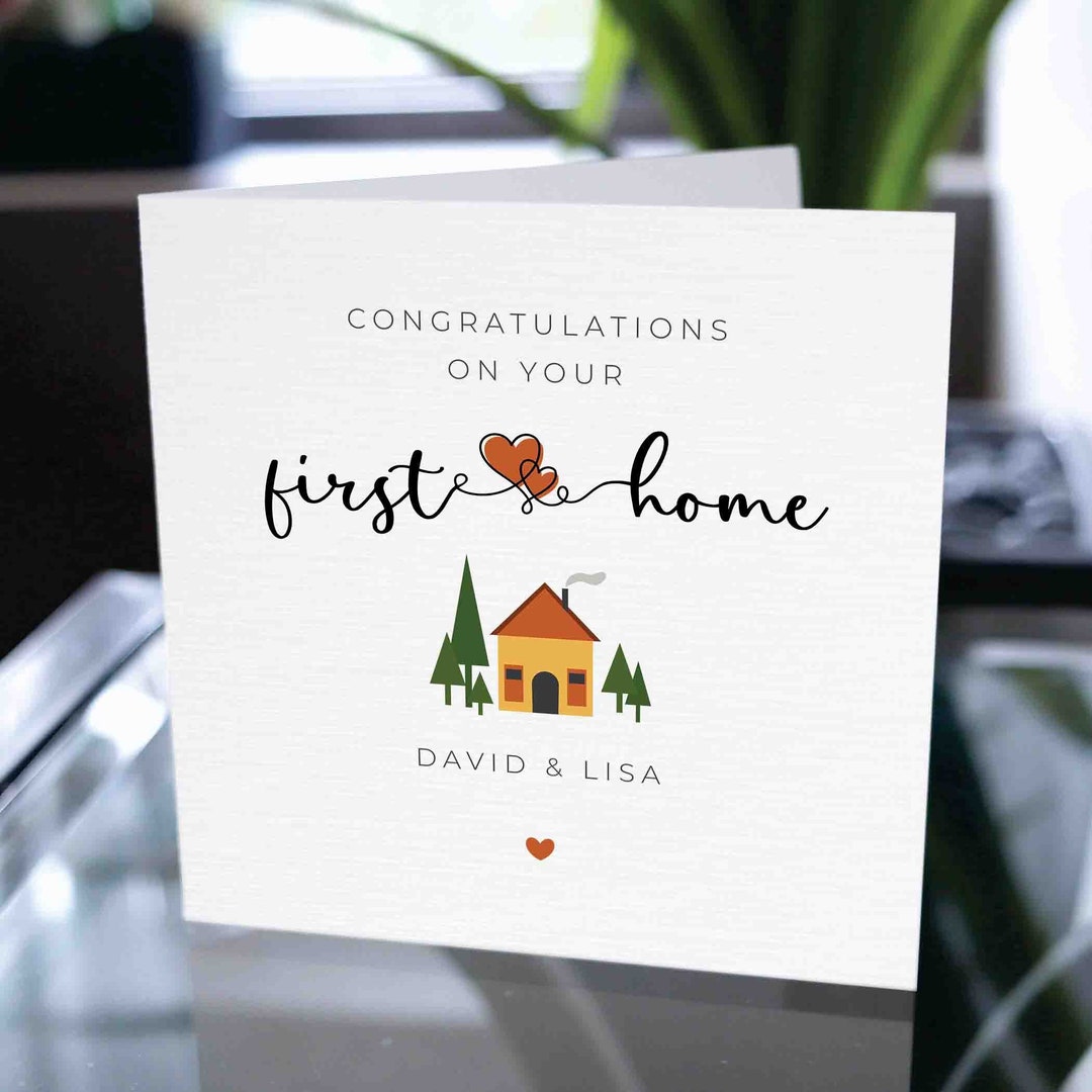 Custom Housewarming Card, Happy 1st Home Together, Congratulations on ...
