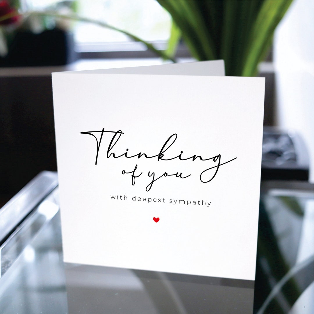 Thinking of You Card, Deepest Sympathy Card, Sympathy Loss of ...