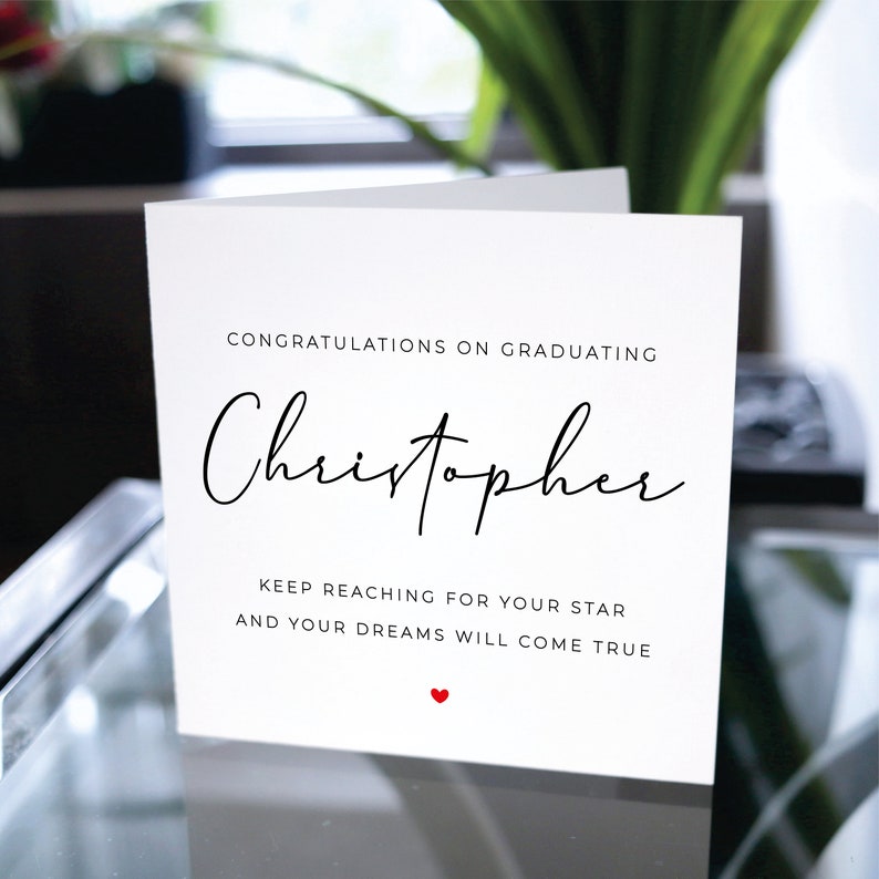 Graduation Card, Graduation Card Gift, Customized Graduation Card, Personalized Graduation Card, Greeting Card for Graduation, Gift Card image 2