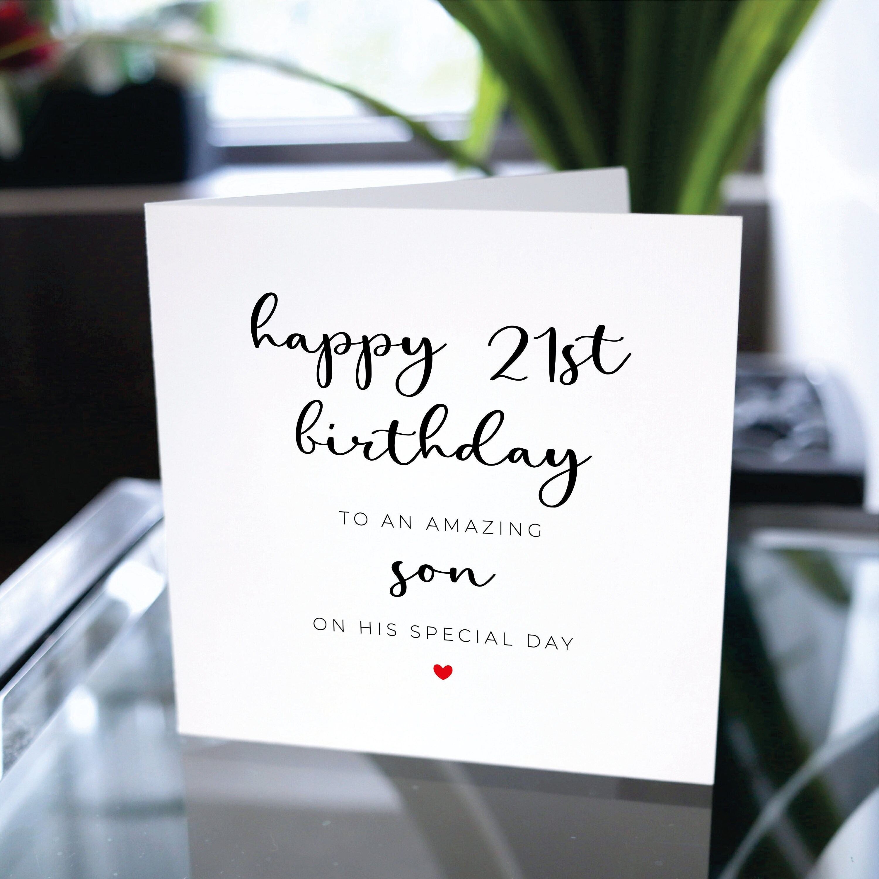 thumbnail image 2 of 21st Birthday Card For Son - With Badge And Envelope (9x6 Inches) 2 of 3
