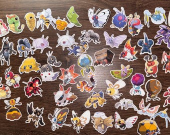 Bug Pokemon Sticker Set