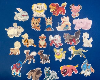 Dog Pokemon Sticker Set
