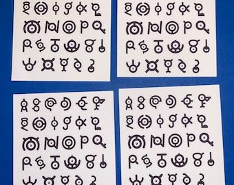 Unown Planner and Journal Stickers