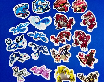 Kyogre and Groudon Sticker Set