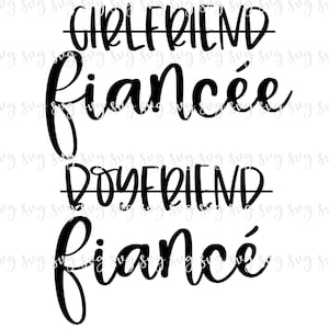 AUSVERKAUF!! Verlobte Freundin Verlobter Freund Verlobter SVG Zeichen Ehe Herzen Liebe SVG Digitale Datei Happy Married Verlobung Dekor SVG--W22