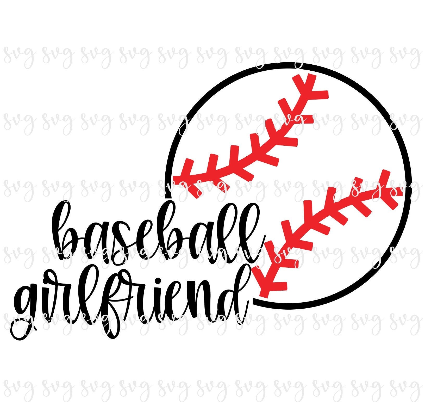 SALE Baseball Girlfriend SVG Game Day Vibes Baseball Outline Etsy