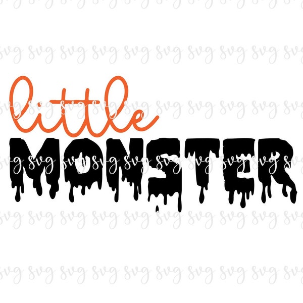 SALE!! Little Monster svg Trick Treat Shirt Sign Digital File Fall Happy Halloween Shirt Costume Baby's Shirt Pumpkin Patch SVG Fall-H11