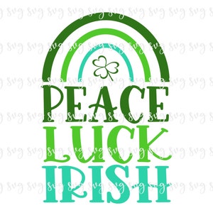 SALE!! St Patrick&#39;s Day Lucky SVG, Lucky Rainbow Clover Digital File Lucky Green SVG Shirt, Saint Patrick Lucky Clover svg download-ST46