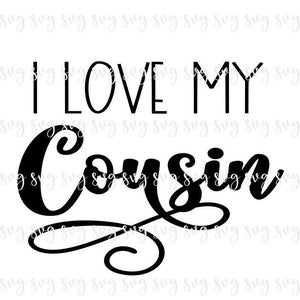 OFERTA!! Eu amo meu primo SVG, arquivo digital de bebê, camisa infantil SVG, novo primo svg, chá de bebê svg, novo presente de revelação de bebê svg download - B36