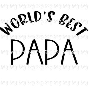 VERKOOP!! World's Best Papa SVG Baby Digital File Nieuwe Grand Reveal SVG Vaderdag, Nieuwe Grand dad, Baby Shower Gift Opa svg download--F108
