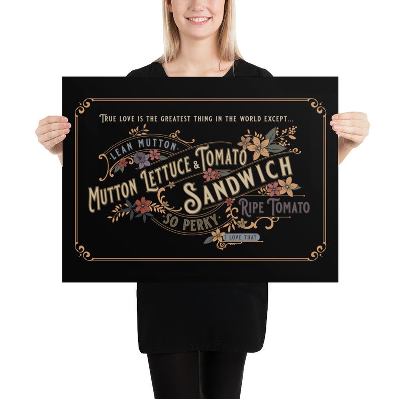 Princess Bride Mutton Lettuce Tomato Sandwich Poster Miracle Etsy