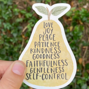 Fruit of the Spirit Pear Sticker