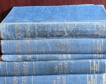Antiquarian 1917 The Bible Story 5 Volumes Golden Book; Hero Tales; Old Judaea
