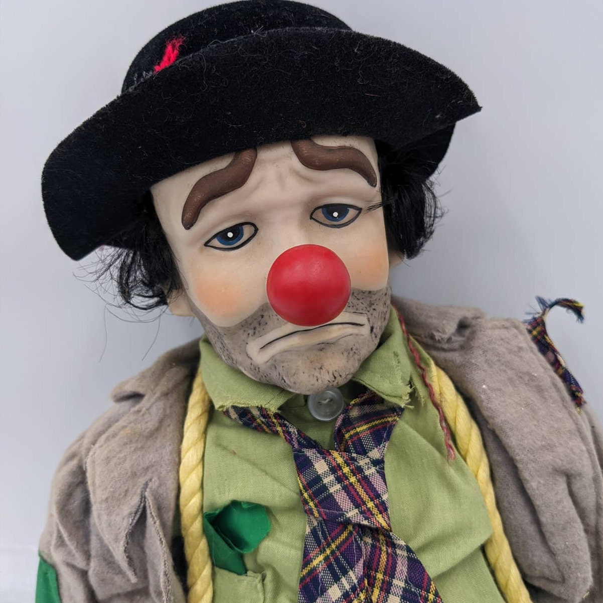 Porcelain hobo sales clown doll