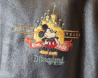 メンズ Disneyland レザージャケット 50周年