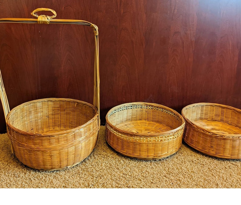 Chinese Wedding Basket 3 Tier Layer Removable Vintage Asian Etsy