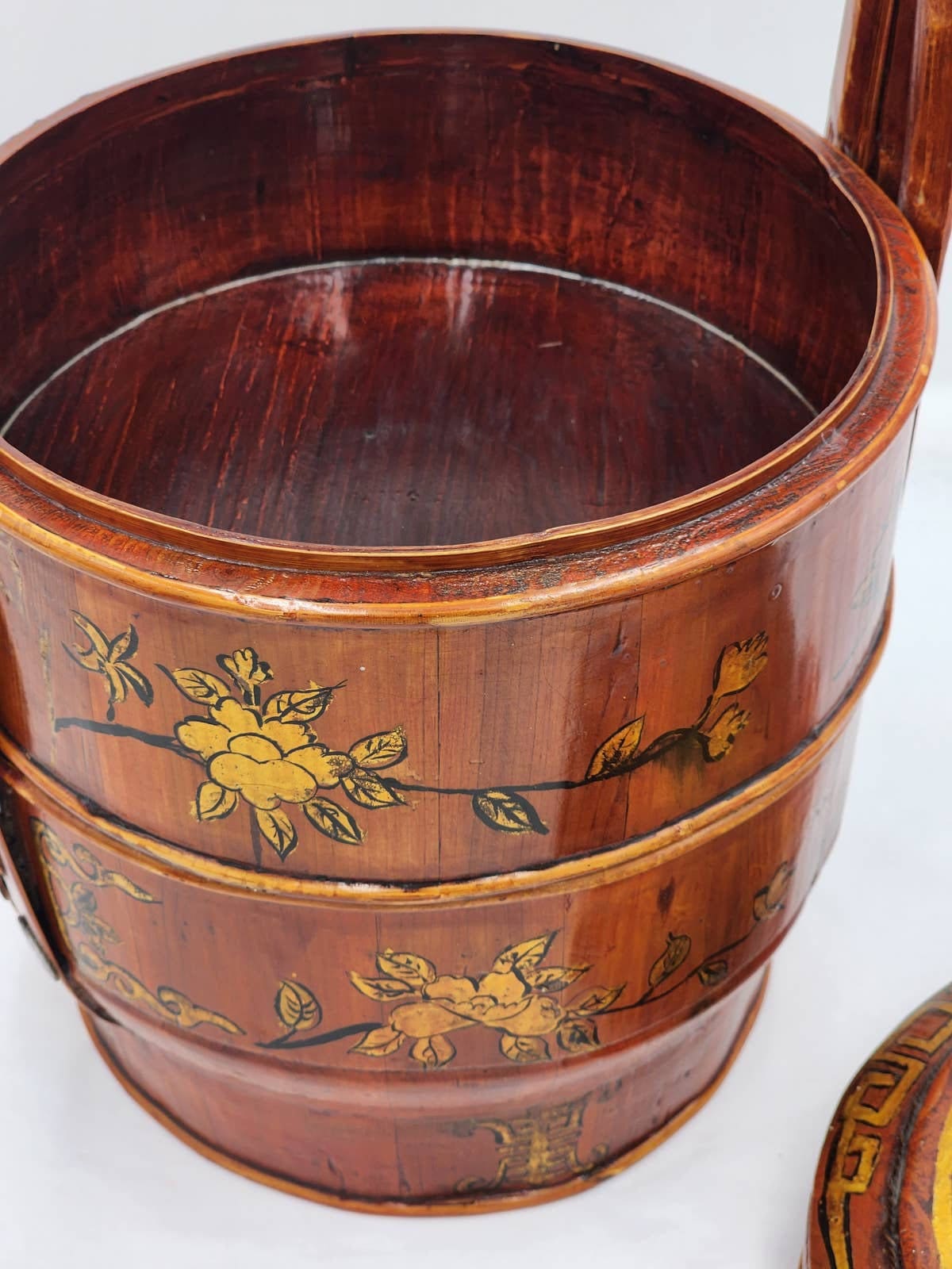 Antique Chinese Wedding Basket 2 Tier Asian Bamboo Removable Bride Gift 15 Etsy