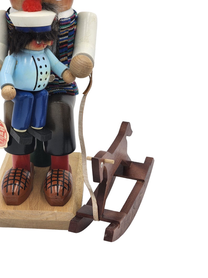 Vintage Steinbach Nutcracker Grandfather Grandson Child Knee Wooden