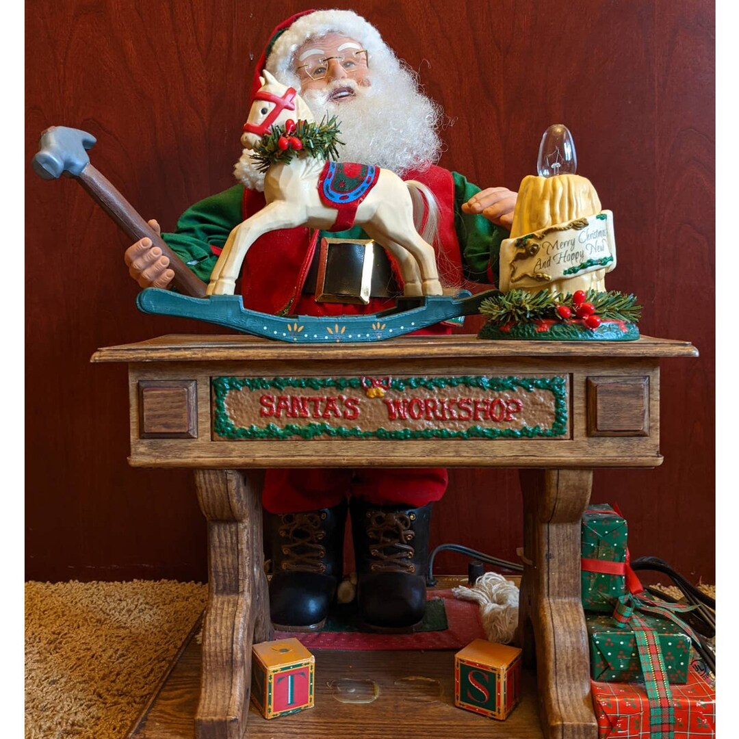 Large Santas Animated Christmas Toys Holiday Etsy