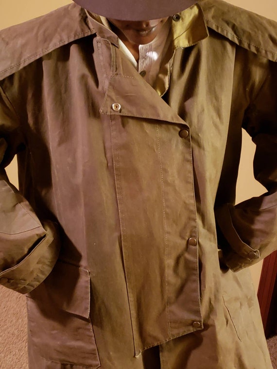 Vintage Claybourn Oilskin Duster Coat -from Brisbane Queensland Australia Size 7