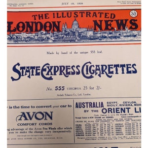 Vintage Illustrated London News Magazine Issue History July 10, 1926 Collection