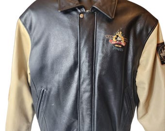 Disneyland Resort Leather Jacket Mens Medium Mickey Mouse