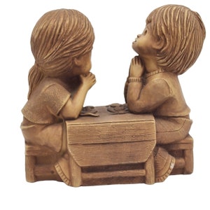 Vintage Fannykins Bill Mack We Thank You Lord Dinner Table Prayer Signed Solar Statuary Collectible