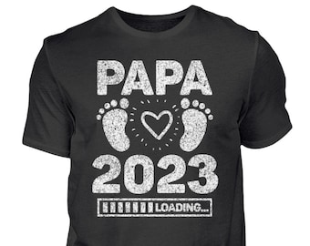 Papa werden 2023 Baby Nachricht  - Herren Shirt