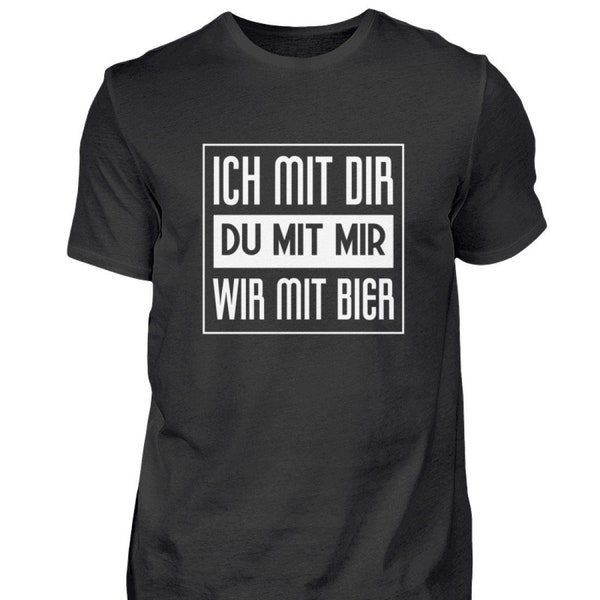 Bier Freunde Bierglas Feiern Party Trinkshirt Trinksprüche - Herren Shirt