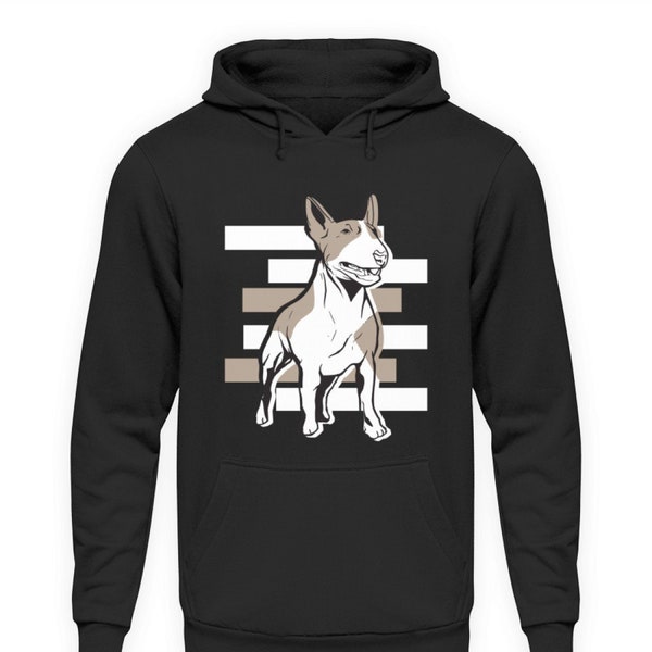 Bullterrier Bull Terrier Mama Papa Hunde Kopf Vintage Retro Wachhund Schutzhund Kampfhund Bully Geschenk - Unisex Kapuzenpullover Hoodie