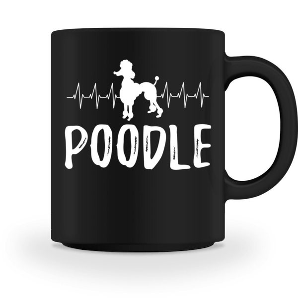 Pudel Hund Herzschlag Poodle Königspudel   - Tasse