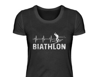 Biathlon Ski Wintersport Biathlet  - Damenshirt