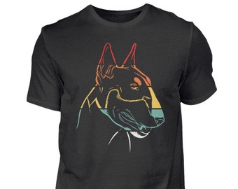 Bullterrier Retro Mama Papa Bully Geschenk  - Herren Shirt