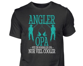 Angler Opa Großvater Angeln Cooler  - Herren Shirt