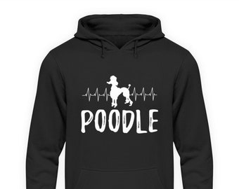 Pudel Hund Herzschlag Poodle Königspudel  - Unisex Kapuzenpullover Hoodie