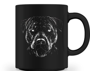 American Pit Bull Terrier Portrait Hundekopf Realistik   - Tasse