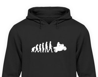 Motorradfahrer Geschenk - Biker - Evolution - Wheelie - Biker - Motorräder - Vatertag - Geschenk - Männer  - Unisex Kapuzenpullover Hoodie