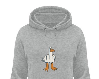 Möwe Mittelfinger Lustiges Hamburg Nordsee Ostsee  - Damen Hoodie