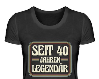 Damen Shirt 'Vierzig Jahre Perfektion 1983' – 40. Geburtstag Geschenk, Baumwolle, Tailliert, Rundhals