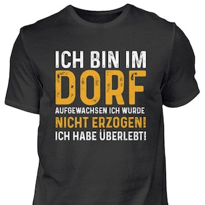 Dorf Kleinstadt Land Bauer Ländlich Herren Shirt Black