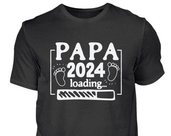 Papa 2024 Vater Vatertag Geschenk Baby loading  - Herren Shirt